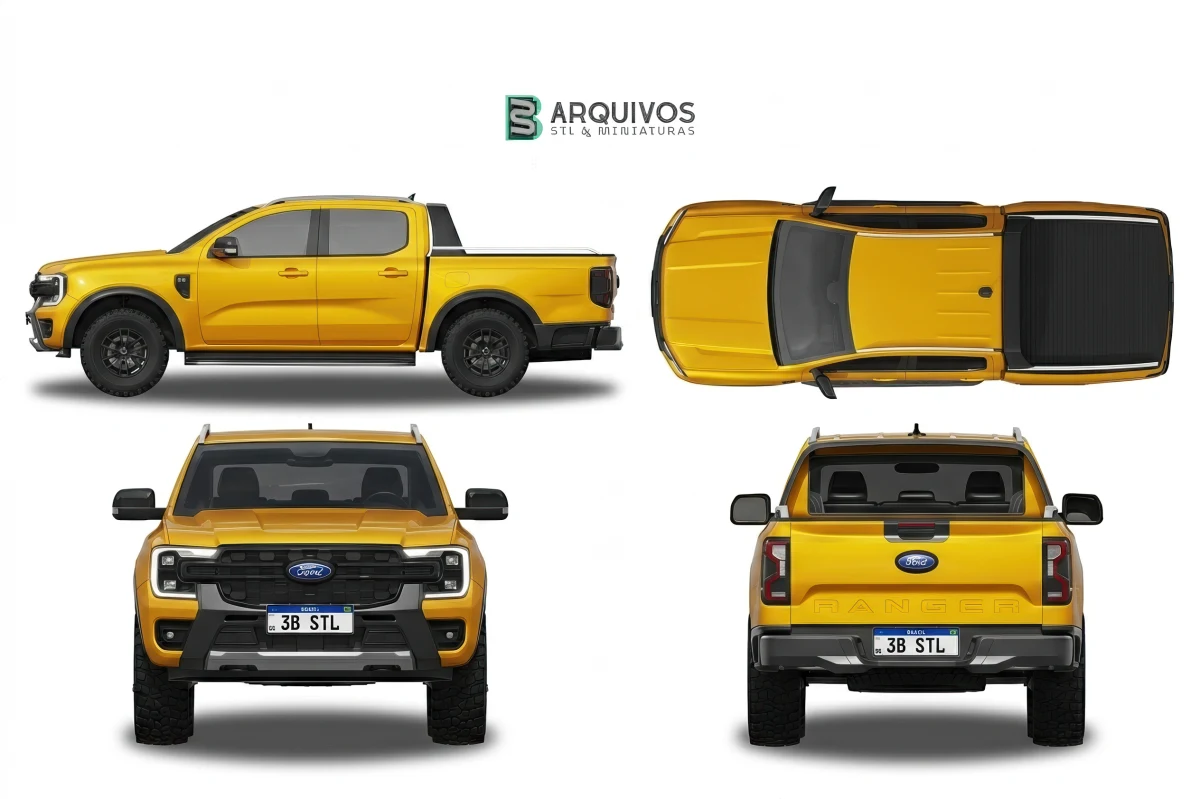 Modelo 3D STL - Ford Ranger Wildtrak 2023 — foto 4